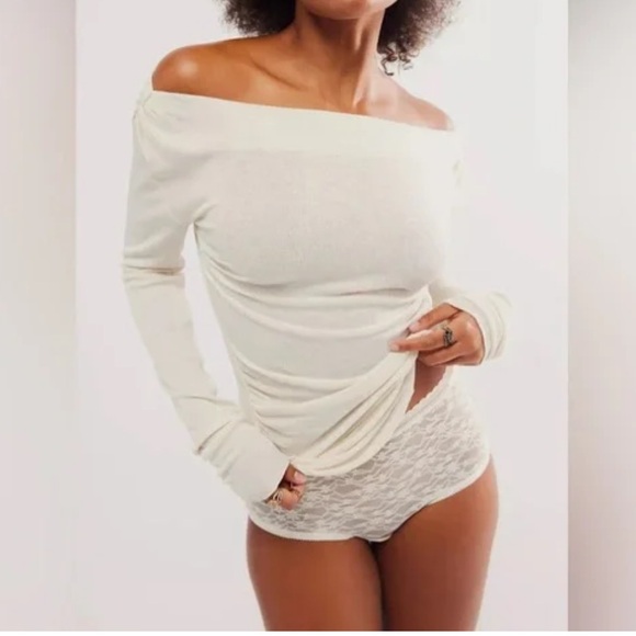 Free People Intimately Night We Met Long Sleeve Top NWOT XS - Picture 1 of 4